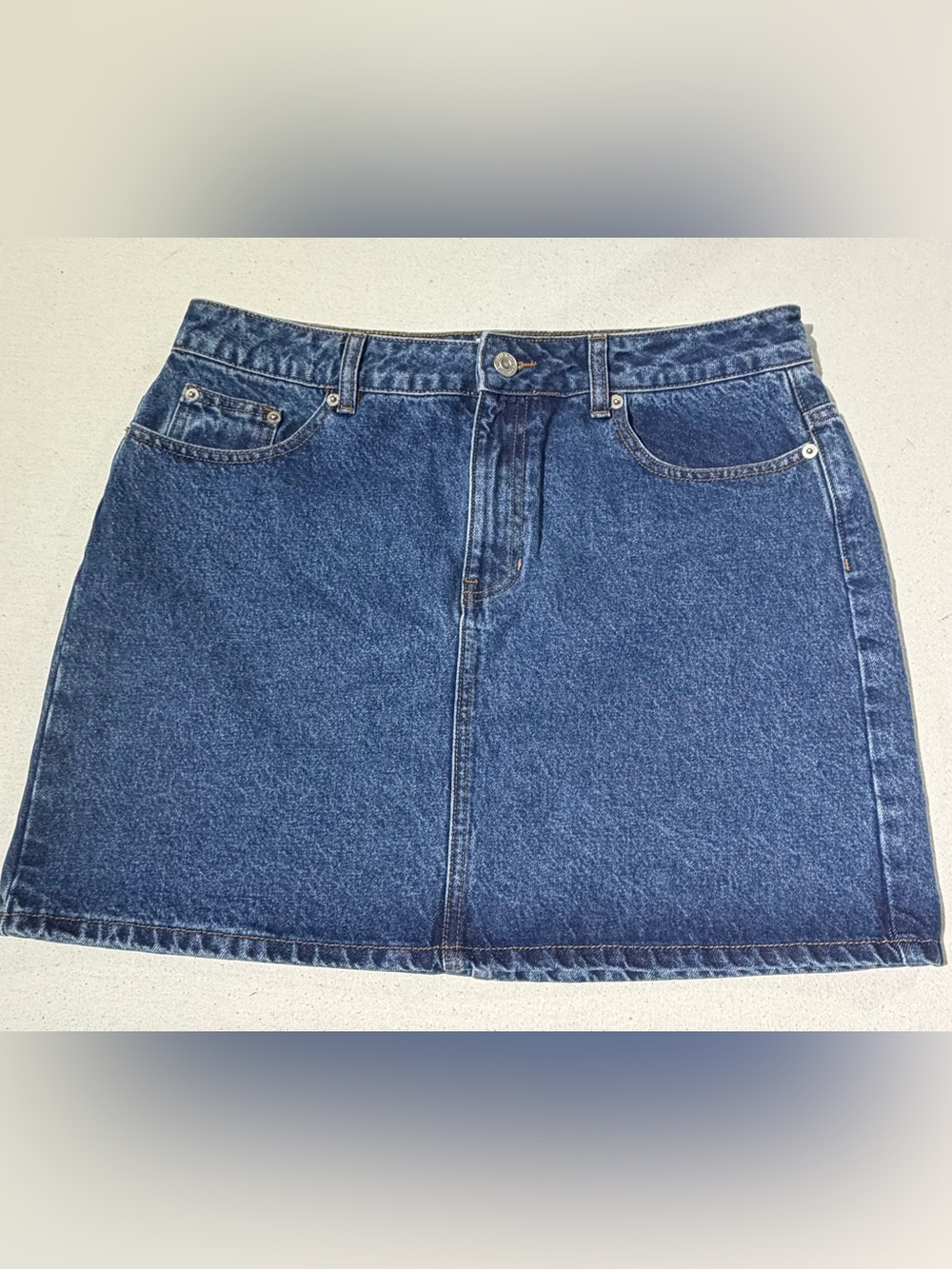 French Connection Blue Denim Mini Skirt Size 10